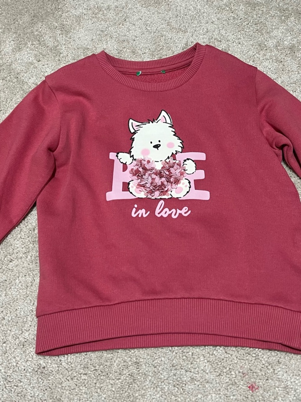 Be In Love Girls Pink Sweater Size 3T